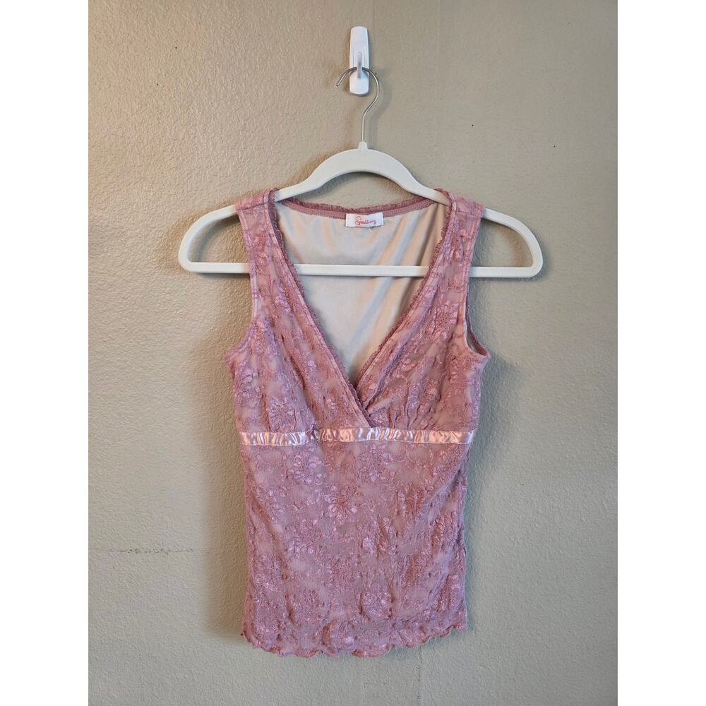 VTG Speechless Women's Lace V-Neck Top SZ Medium Fairy Coquette Y2K